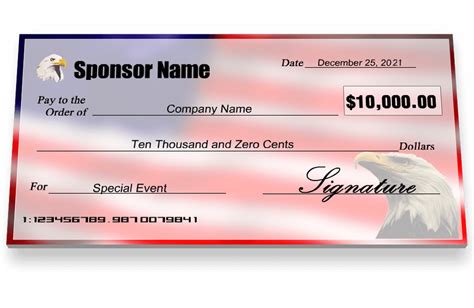 big cheques template